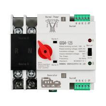 Single Phase Din Rail ATS 220V PC Dual Power Automatic Transfer 2P 100A Household Power Transfer 50/60Hz
