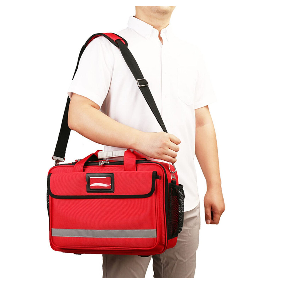 Waterproof First Aid Bag with Reflective Strips for Hiking and Camping, MultiCarry Oxford Design