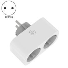 TUYA Wifi Dual Plug 16A 2-in-1 Socket Outlet Home Timing APP Voice Control Work CLY809M EU Plug