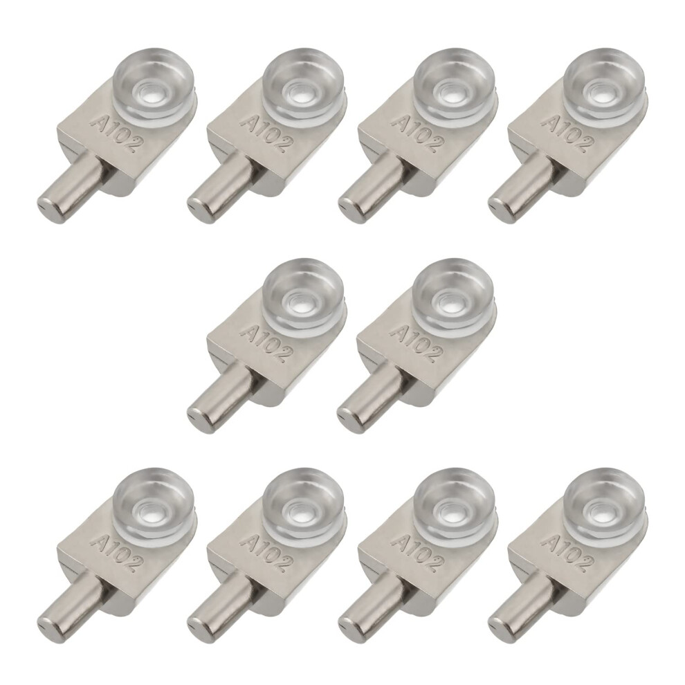 Glass Shelf Support Pegs Zinc Alloy Brackets With Suction Cup For Stable Cabinet Mounting 10Pcs 9092120868180