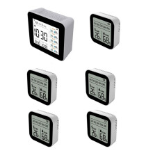 13 i 1 Tuya WIFI Termometer Hygrometer Inomhus Noggrann Temperatur Fuktighetsmätare med Tid/Kalender/Larm
