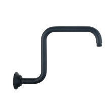Shower Head Extension Arm 14 Inch Wall Mount Matte Black Stainless Steel for Rain Shower