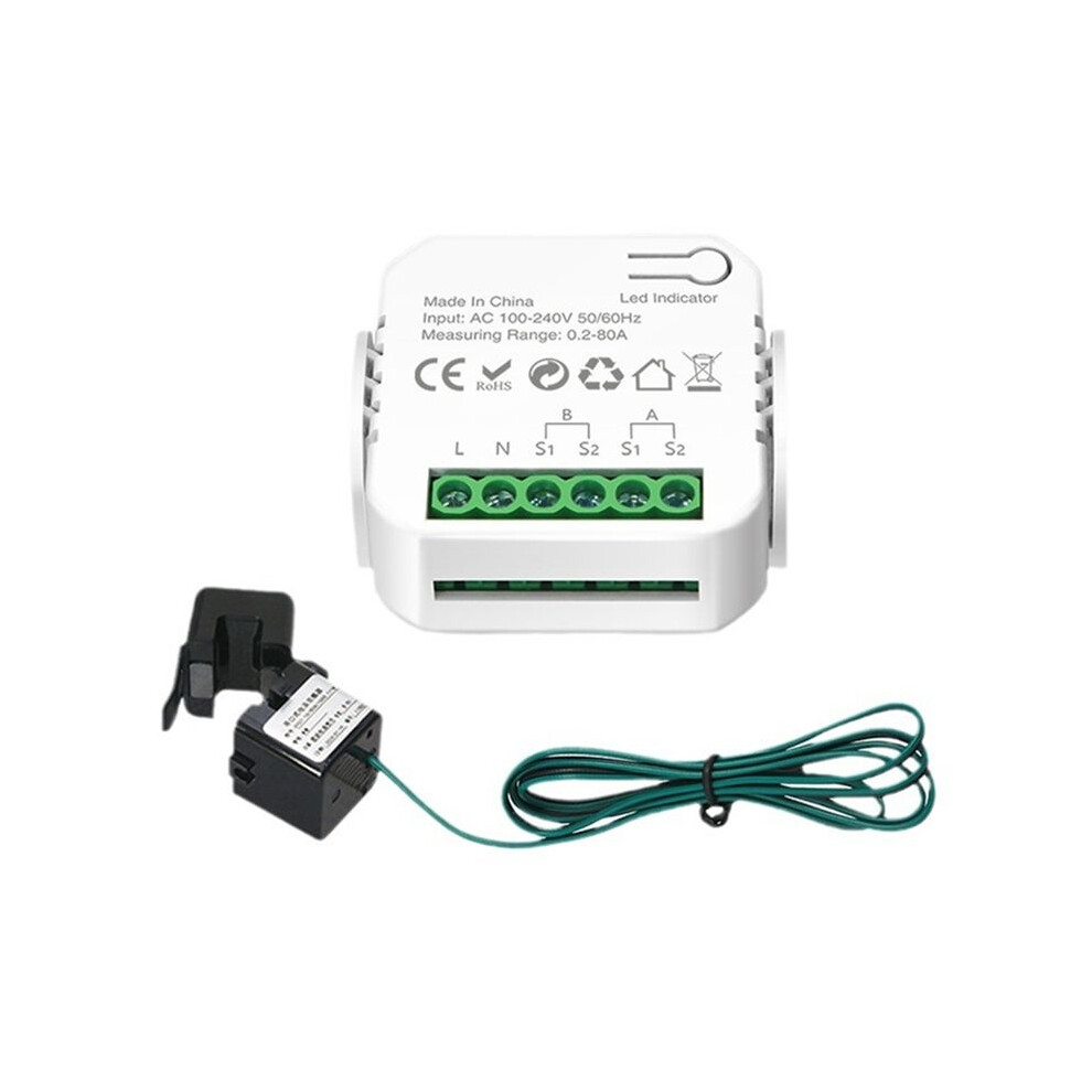 Tuya Wifi Meter Digital Meter 80A Current Transformer Solar Pv Power Production Consumption Monitor 1Ct 6032760012454