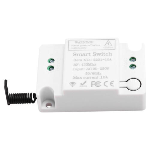 220V  Relay Receiver 1CH Single Channel Wireless Remote Control  10A Relay 1
