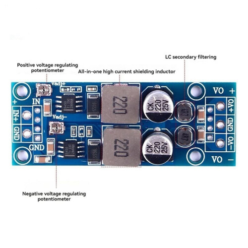 - Step Down Converter 5V 12V 3A Dubbel Strömförsörjningsmodul för  Board Module Gör det Själv 2