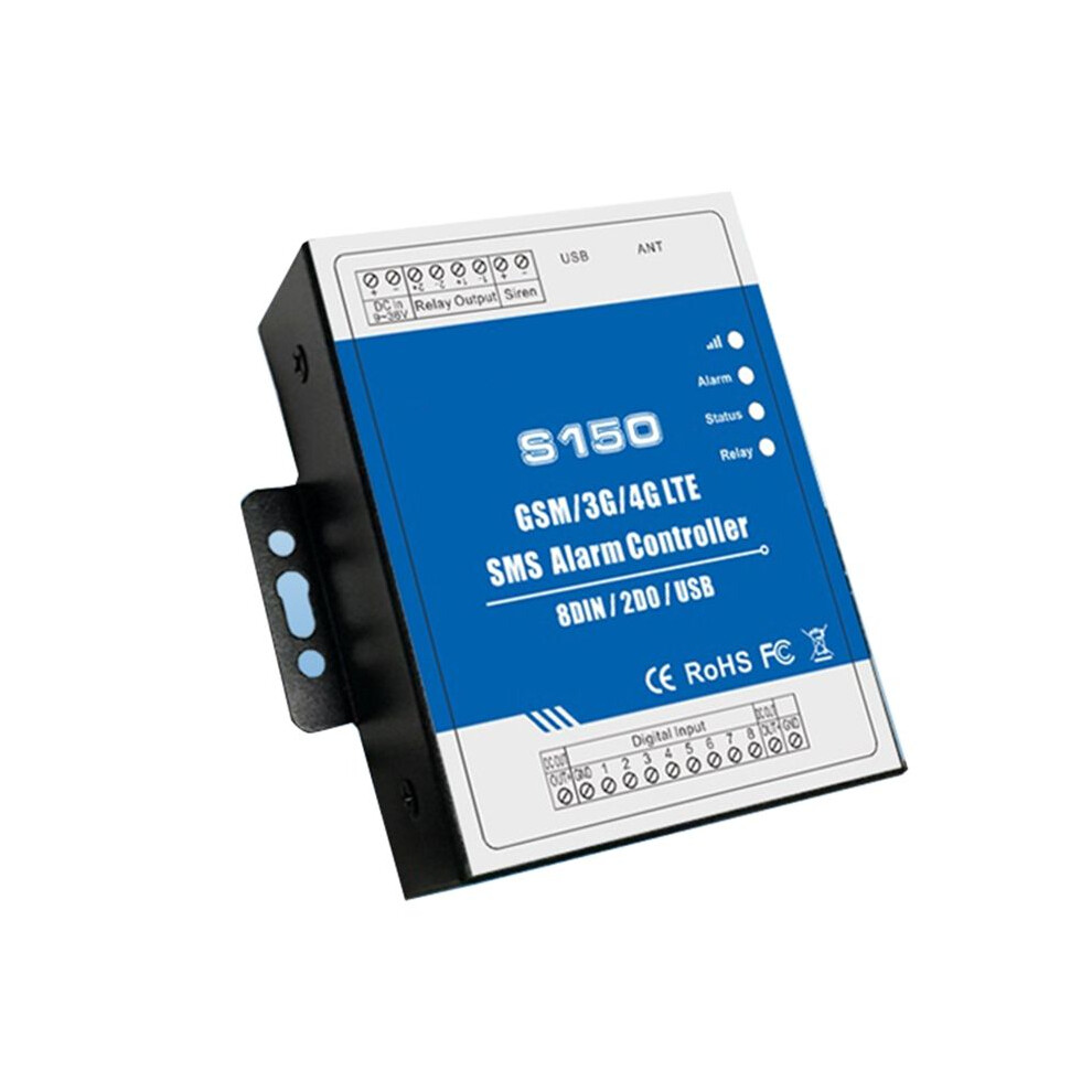 Gsm 2G Rtu Sms Alarm Controller S150 8Din 2Relay Industrial Iot Monitoring System In-Built 2G Version 6031094999615