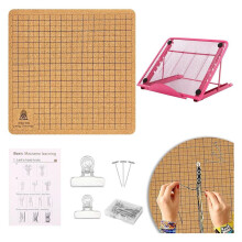 Lace Plate and Metal Adjustable Bracket with T-Pin Clip Lacemaking Supplies Lacemaking Tool for Braided Cord Bracelets S