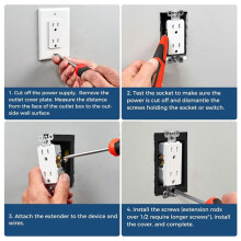 New 1/2 Inch Socket Box Extender Power Outlet Extender Suitable for Electrical Boxes and Power Outlets