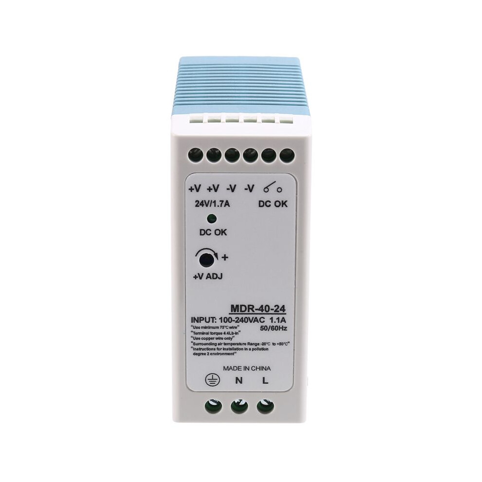 Mdr-40-24V 24V 40.8W Din Rail Power Supply Ac- Driver Voltage Regulator Power Suply 100V-240V 4712023257960