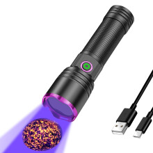 20W 365nm UV Flashlight Power Black Light for Pet Urine Detection Resin Curing Minerals