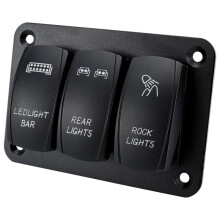 Car Boat 5 Pin 3 Gang Toggle Panel 12V/24V Light for RV Yacht Ship