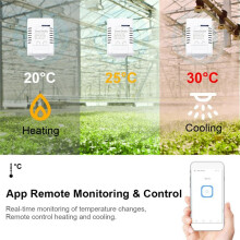 Tuya Life 16A 3000W Relay with Temperature Monitoring Thermostat Sensor RF433 for Alexa