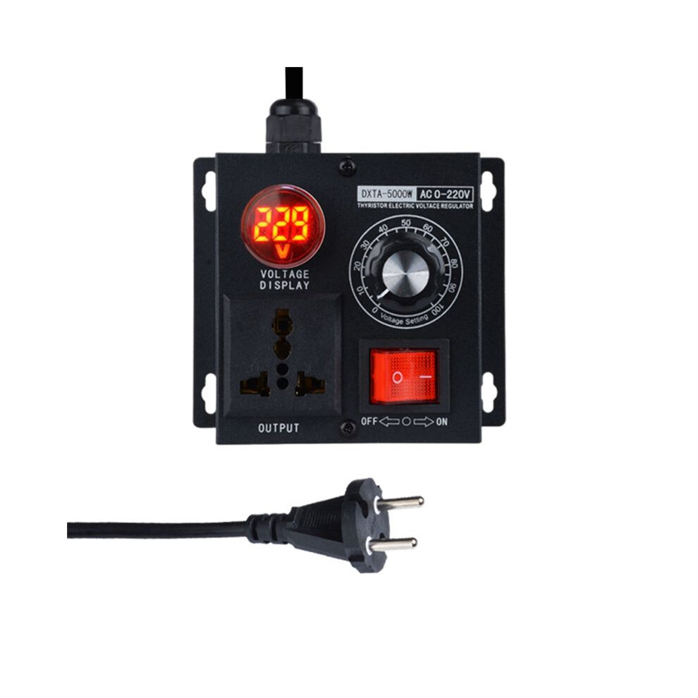 Variable Voltage Regulator 5000W Speed Temperature Light Voltage Uelatic Pressure Controller Eu Plug 4713515605443