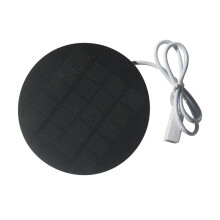 Okrągły Panel Słoneczny 1,2 w 5 V 110 mm z Portem USB do Zewnętrznej Ładowarki Telefonu Komórkowego