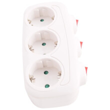 1 to 3 Way Extension Socket with /OFF Universal Germany France Standard AC Outlet Wall Power Converter EU Plug
