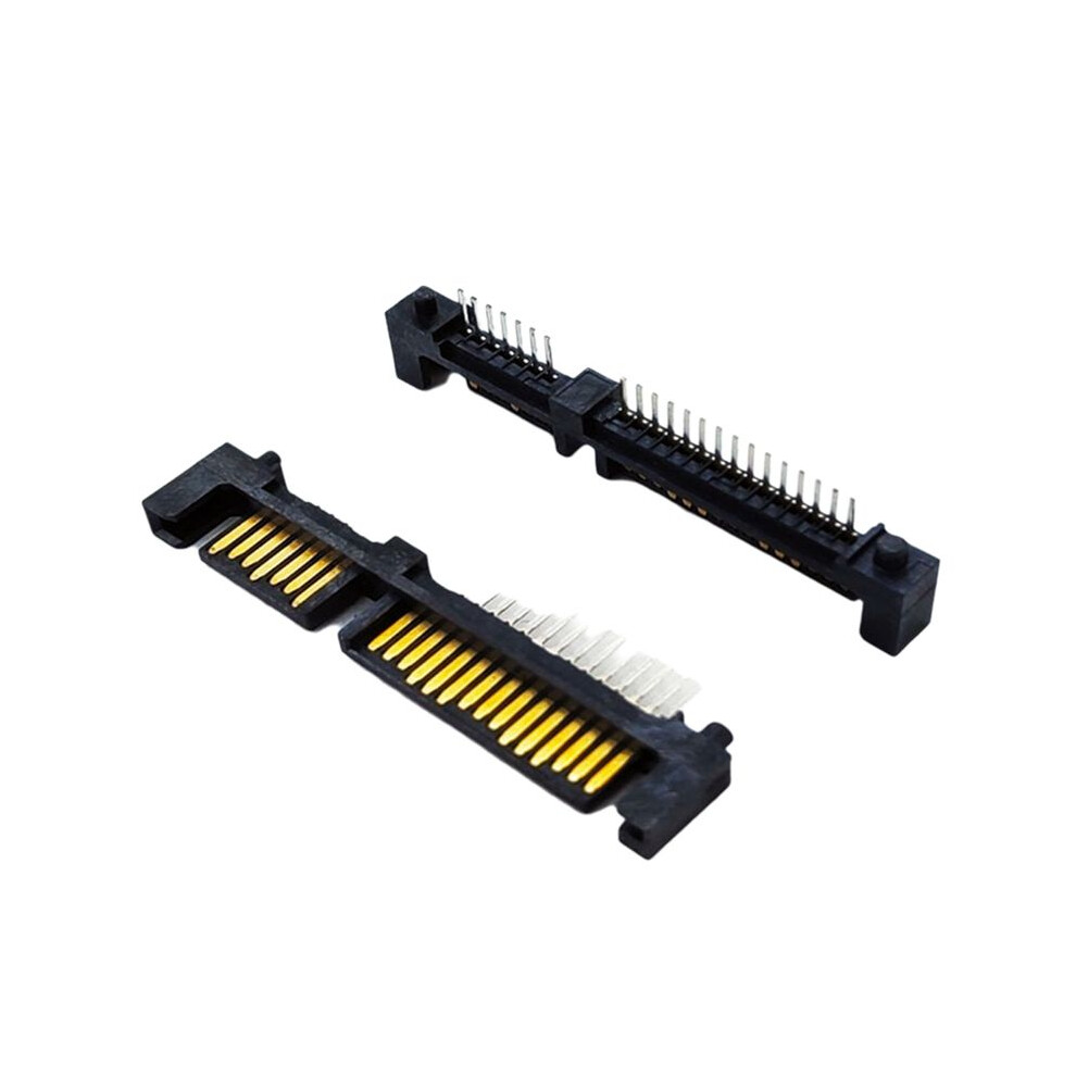 100Pcs 7+15 22 Pin Straight Male Interface Socket Connector Port For Hard Drive Hdd 22P 6032797493066