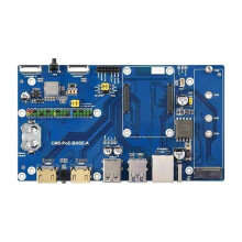 Waveshare for Raspberry Pi Compute Module 5 IO Board with PoE Feature for All Variants of CM5 Module Core Board