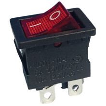 30 Pezzi KCD1 Interruttore A Levetta per Barca 6A/250V 10A/125V CA con Interruttore Luce Rossa 4 Pin Off
