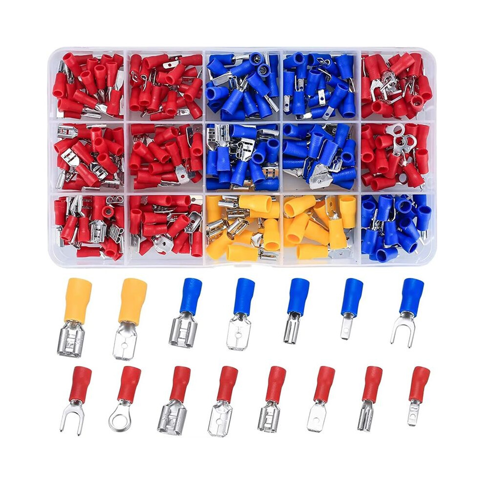 280Pcs Insulated Wire Electrical Connectors With Tool Assorted Male/Female Wire Cable Crimp Terminals U-Type Fork Spade 4712912881085