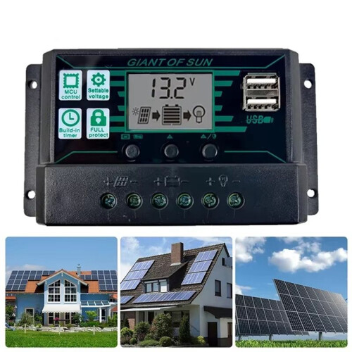 Solar Charge Controller 12V 24V Solar Panel PV Controller for Lifepo4 Lithium GEL Lead Acid Battery 80A 1