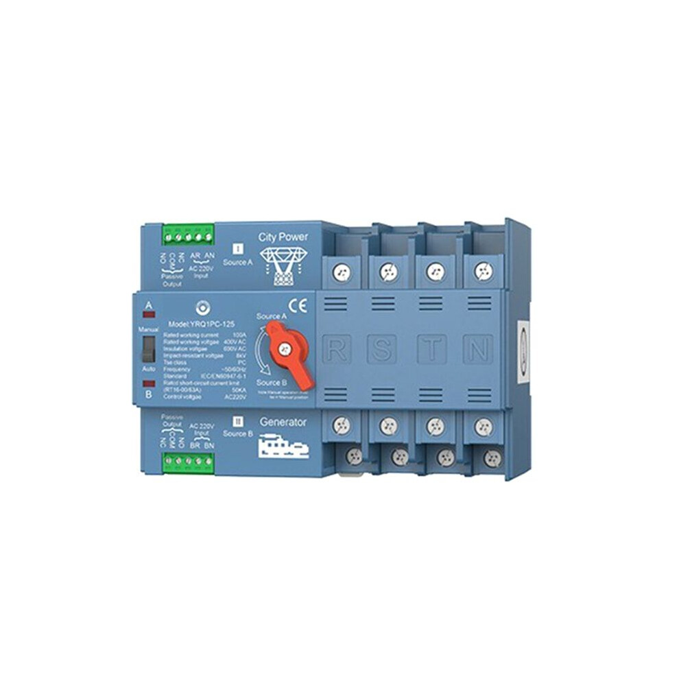 Ats Dual Power Automatic Transfer For Generator Or Pv To City Power Changeover Generator 125A 4P 6031282942973