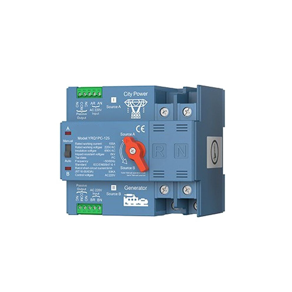 Ats Dual Power Automatic Transfer For Generator Or Pv To City Power Changeover Generator 125A 2P 6034264312474
