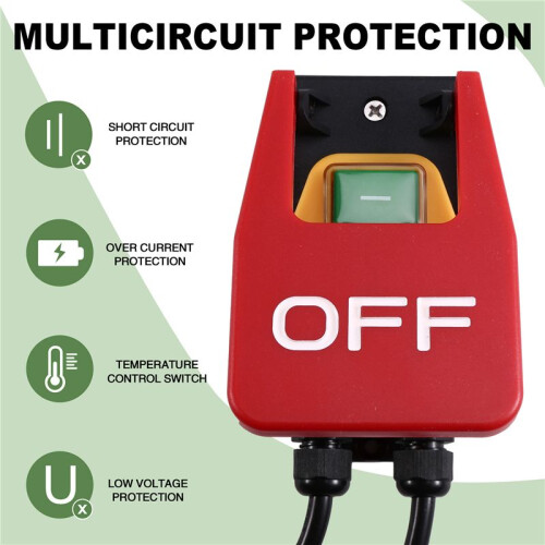 250V Single-Phase /Off  Safety , Zero Voltage  with Socket Emergency Off  EU Plug 1