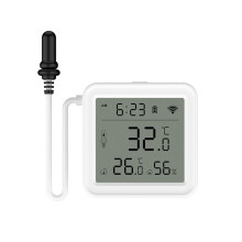 Tuya Home WiFi Temperature & Humidity Sensor with 1M External Probe App Remote Viewing Temperature Humidity Meter