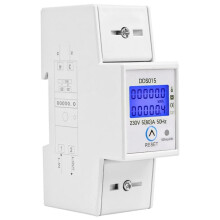 Digitaler Einphasen-Energiezähler 5-80 A 230 V 50 Hz Energiezähler DDS015 35 mm DIN-Schienenmontage mit Klarer Display-Hintergrundbeleuchtung