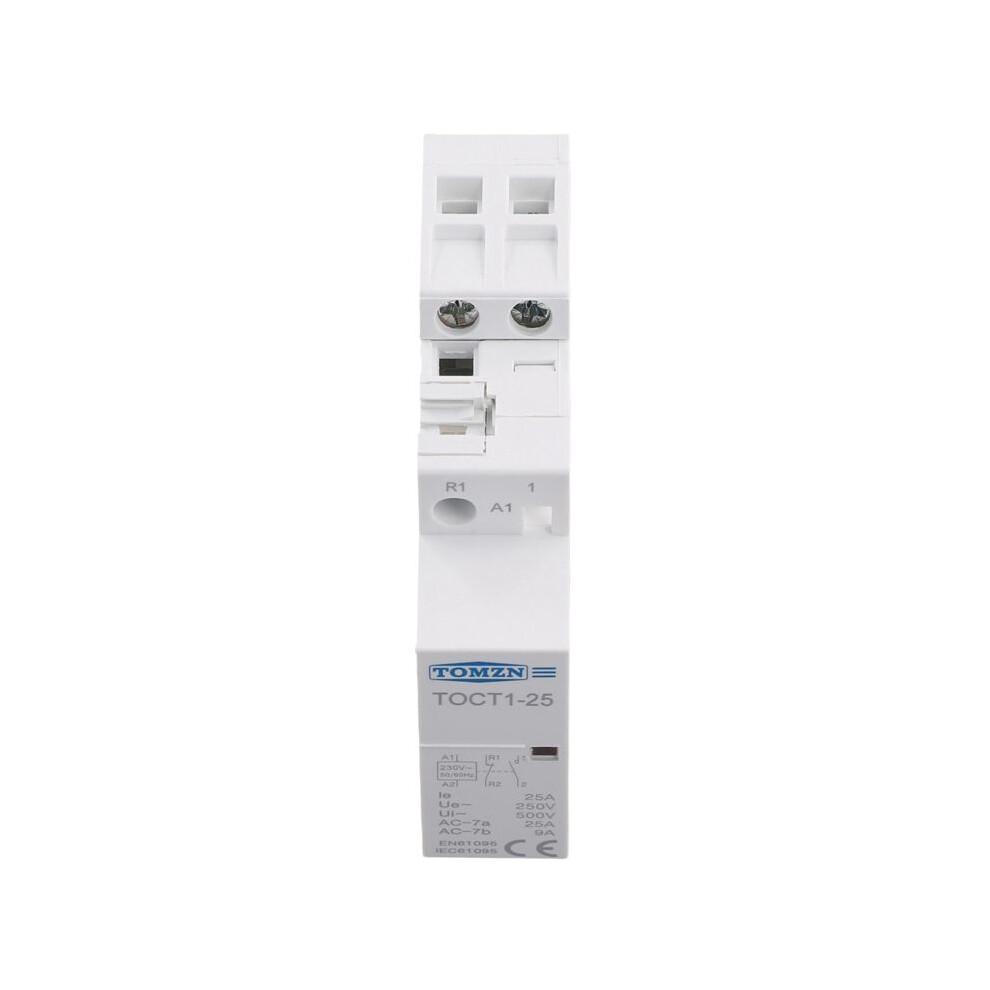 Tomzn Toct1-25 2P 25A 1No 1Nc 220V/230V 50/60Hz Din Rail Household Ac Modular Contactor 1No1nc Ac Contactor 6034161351415