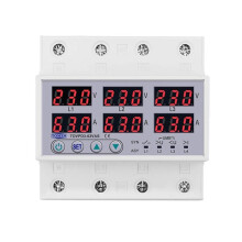 TOMZN Din Rail 63A over Under Voltage Current Limit Protection Relay Protector SYN ASYNC Synchronous Asynchronous