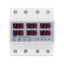 TOMZN Din Rail 3P+N over Under Voltage Current Limit Protection Relay Protector SYN ASYNC Synchronous Asynchronous