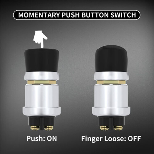 Push Start Button  12V 50A Heavy Duty Momentary Push Button  Engine Start Marine Horn Button -3pcs 1