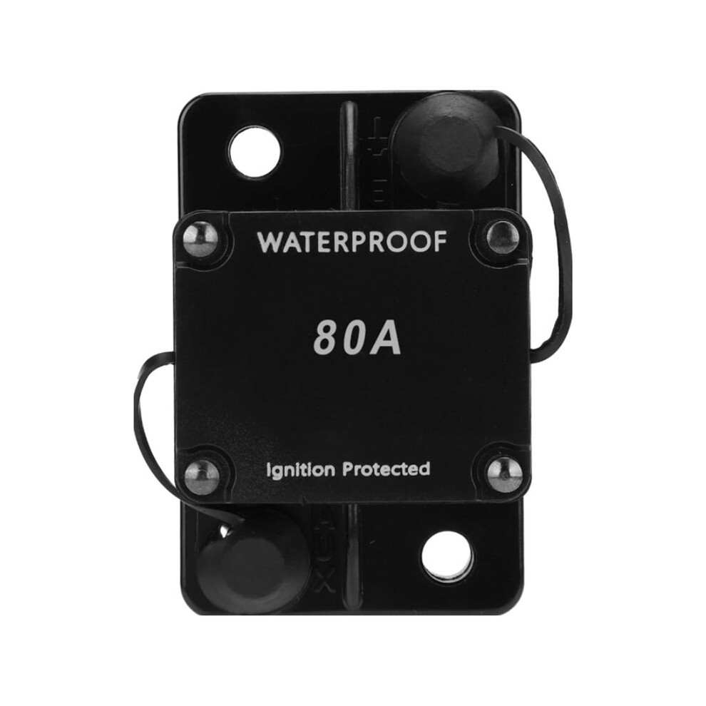 Ht-608 Circuit Breaker Waterproof Automatic Auto Reset Holder Inverter Overload Dc12-24V 80A 6034088801918