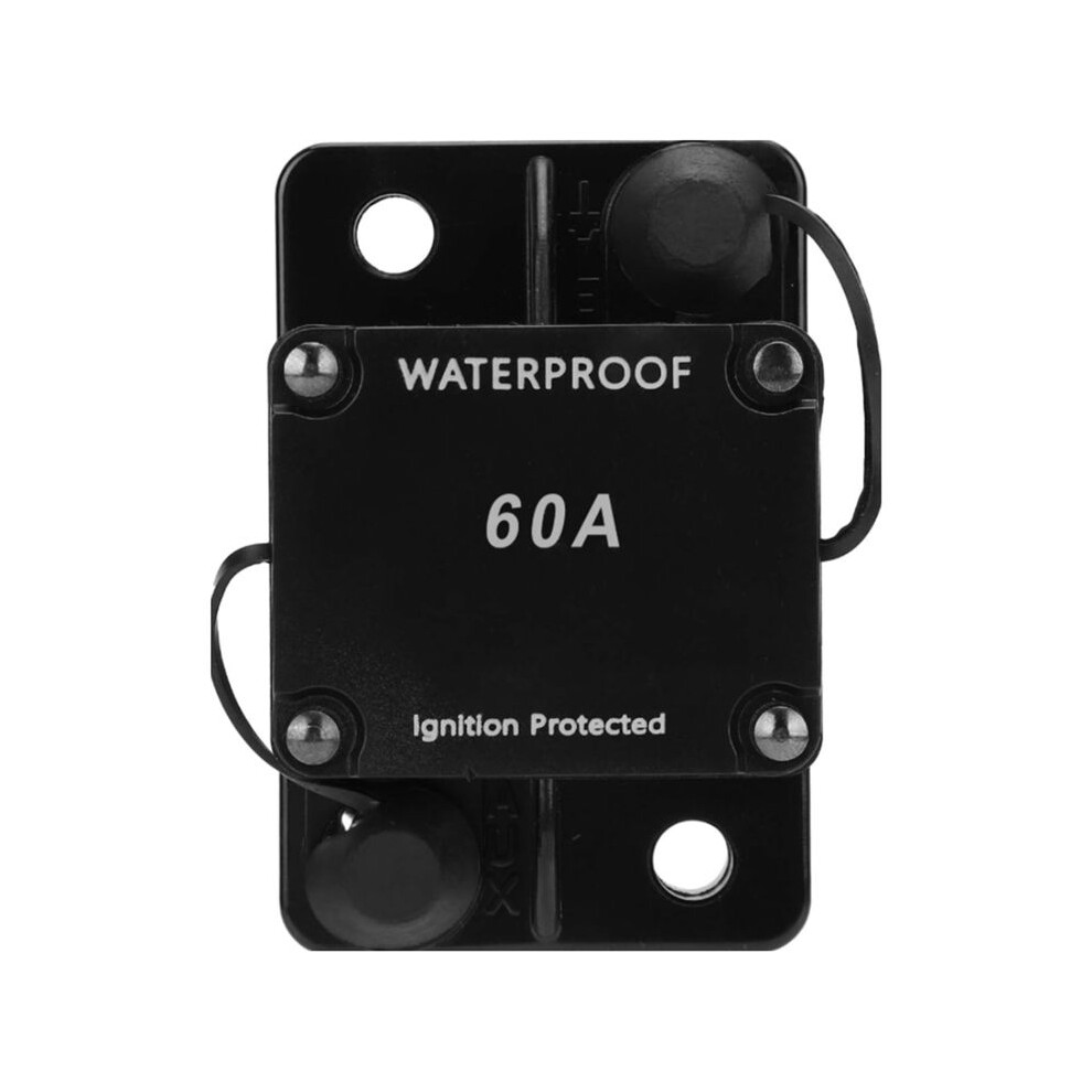 Ht-608 Circuit Breaker Waterproof Automatic Auto Reset Holder Inverter Overload Dc12-24V 60A 6033646966489