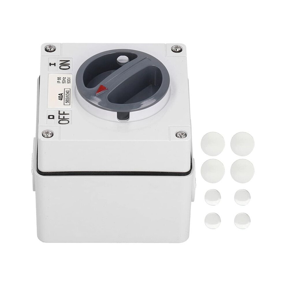 Waterproof Outdoor Power Isolator -Off Dustproof Rotary Control Socket With Accessories(3P40a) 6031146218251
