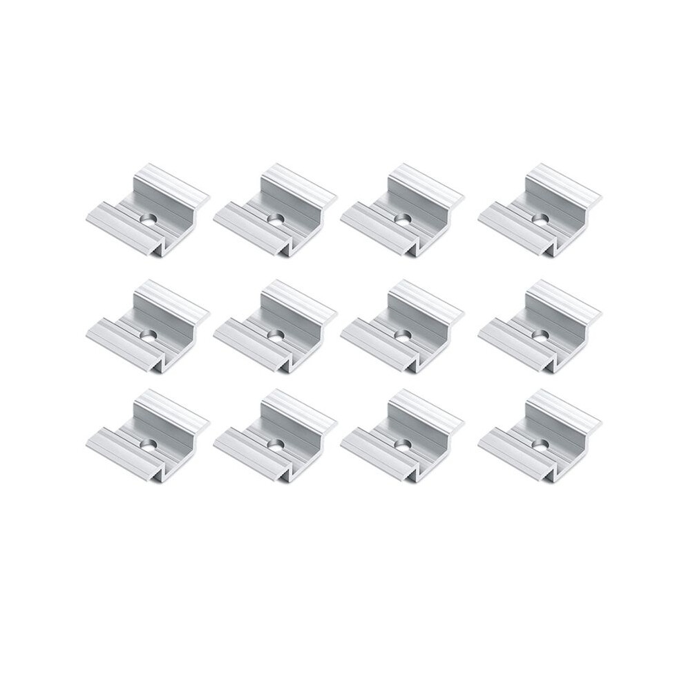 12 X Aluminium Alloy Centre Clamp Pv Solar Panels For All Frame Heights, Solar Panels Bracket For Solar Panels Roof 6032281097800