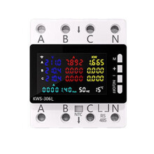KWS-306L Power Meter RS485 Version AC Power Voltmeter Voltage Protector Current Voltage Monitor