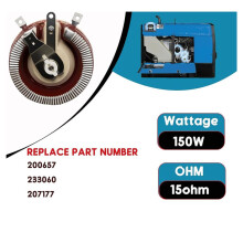 Rhéostat 200657 233060 207177 Compatible avec Soudeuse Ohmite 250 225 225NT 250FE 250NT (150 W, 15 Ohms)