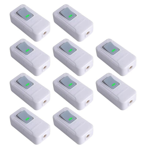 Boat Shape  Small Rocker Button Wiring  White Hand Pinch Bedside Small Appliance Push Button White