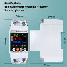 Tuya WiFi Meter Multifunction Automatic Reclosing Protector Circuit Breaker Voltage Current Leak Protection