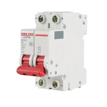 DELIXI 230V/400V 6-63A MCB Dual Power Manual Transfer , Overload & Short Circuit Protection, Isolation Feature