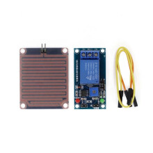 Relé Do Sensor de Chuva 12V Módulo Controlador de Gotas de Chuva Monitoramento Climático Sensor de Umidade de Folhas de Plantas Sensibilidade