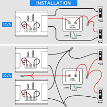 Trasformatore per Campanello 16V 30VA Compatibile con il Videocitofono Cablato Ring, Trasformatore per Campanello Facile da Installare per La Casa