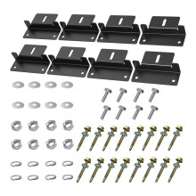 8PCS Solar Panel Mounting Bracket Kits Roof Z-Style Bracket Photovoltaic Panel Z-Bracket Stand for Car Boat RV Yacht B
