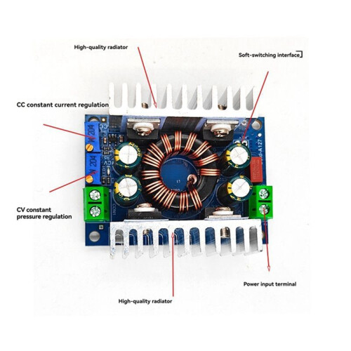 5-30V to 1.25-30V 8A Automatic Step /Down Converter Boost/Buck Voltage Regulator Module Charger Power Converter 2