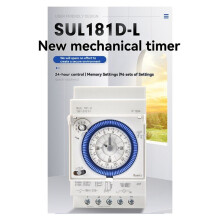 Instalação de Trilho de Relé de Tempo CNC SUL181d Temporizador Mecânico AC110-230V Interruptor de Controle de Tempo Industrial 24 Horas