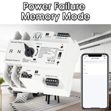 ATS EWeLink WiFi Dual Power Automatic Transfer Electrical Selector Uninterrupted Power Supply 125A 2P