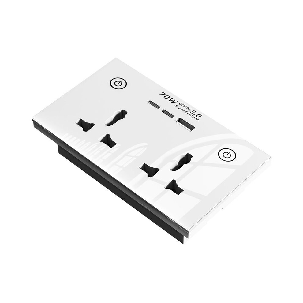 Socket With Fast Charger Wifi+ Wall Outlet 2 Sockets+ Usb Charging Port Electrical Outlet Switches 4711262732115