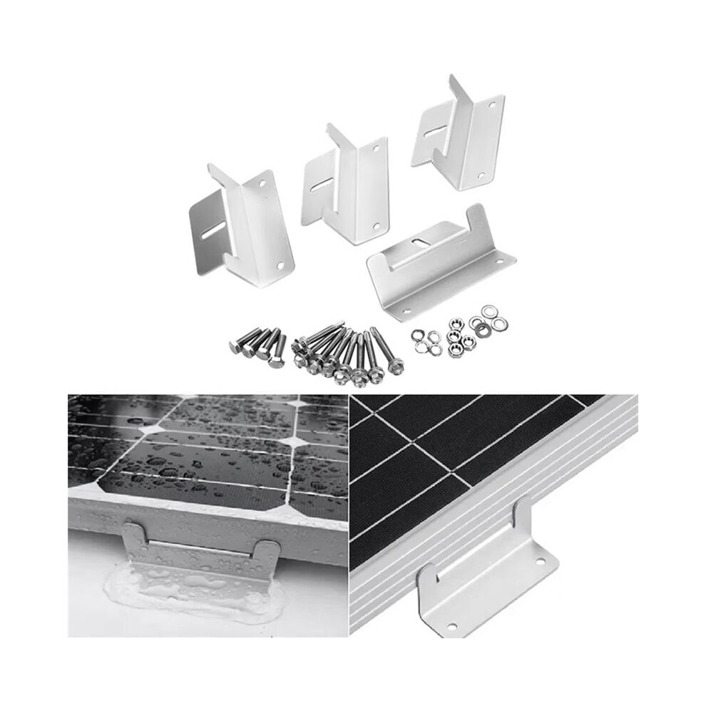 8Pcs Solar Panel Mounting Bracket Kits Roof Z-Style Bracket Photovoltaic Panel Z-Bracket Stand For Car Boat Rv Yacht A 6033360145726